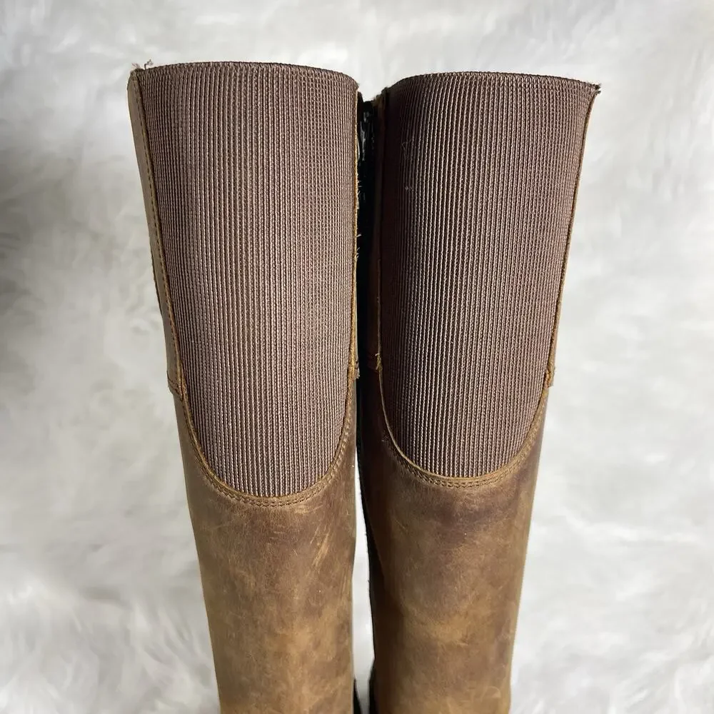 Timberland Graceyn Women’s 8 Brown Waterproof Tall Side Zip A2FXB A5819